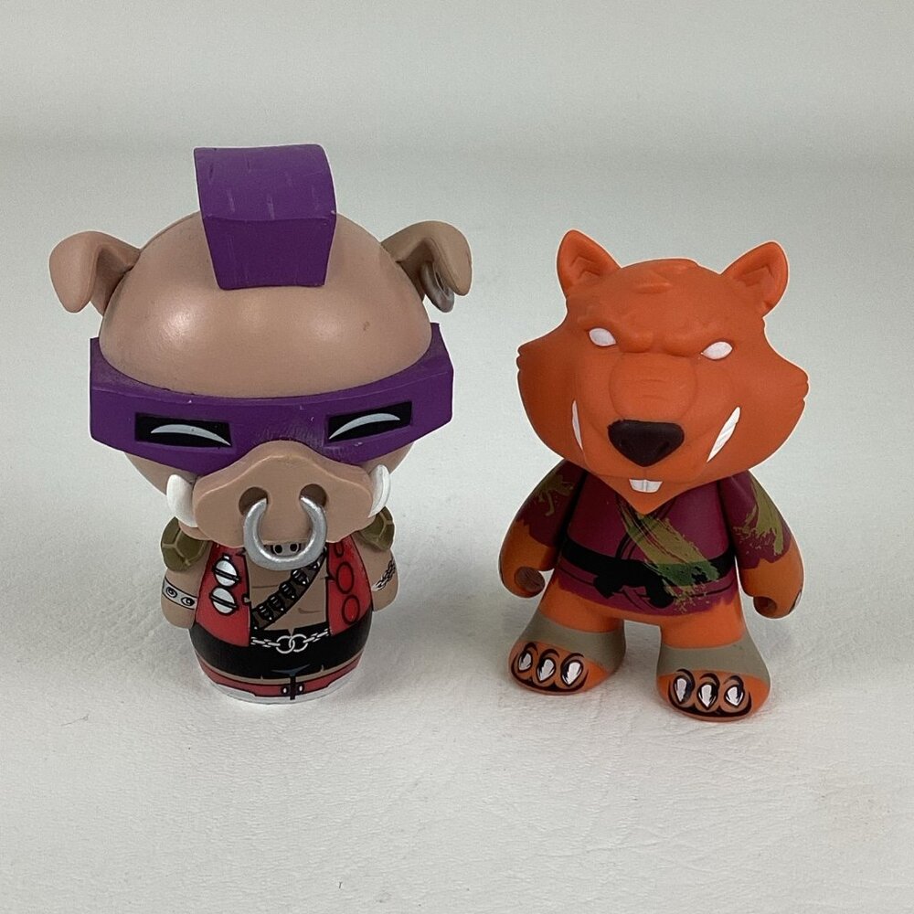 Teenage Mutant Ninja Turtles Bebop Warthog Splinter Rat Vinyl 3" Figure Lot TMNT